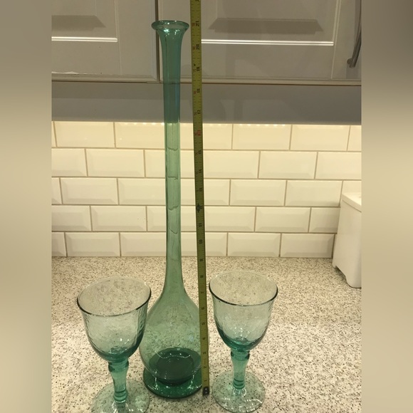 MCM wine vase with glasses - Picture 1 of 5
